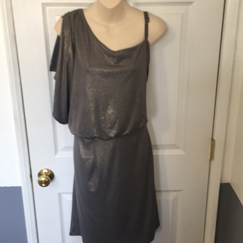 Plus size 3x one sleeve stretch gray&agile sparkle